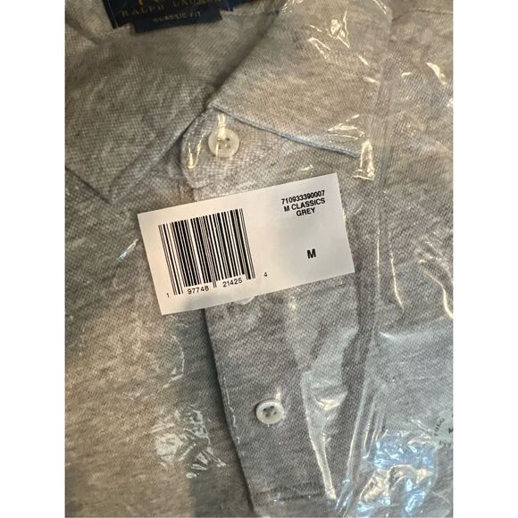 Polo Ralph Lauren NWT Classic Fit Cotton-Linen Mesh Polo Shirt Andover Heather - Picture 7 of 7